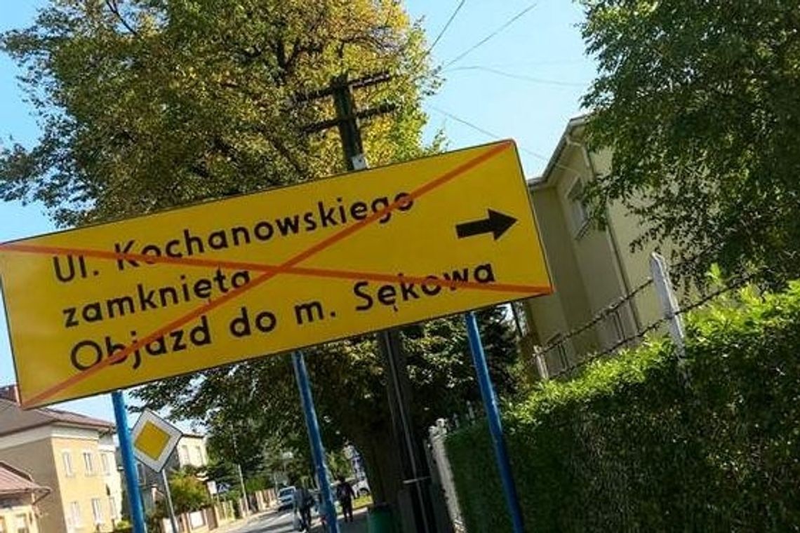 Ulica Kochanowskiego znów zamknięta, jak dojechać do Siar i Sękowej?