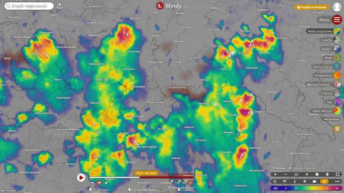 Uwaga na burze w regionie [RADAR POGODOWY LIVE]