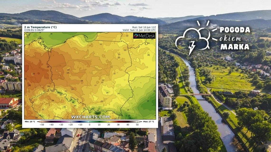 pogoda gorlice widok z drona na gorlice