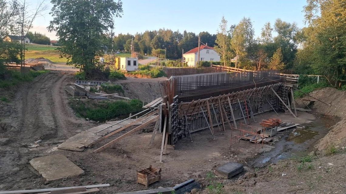 budowa mostu w na rzece, zbrojenia konstrukcji i obstawa mostu w libuszy w powiecie gorlickim