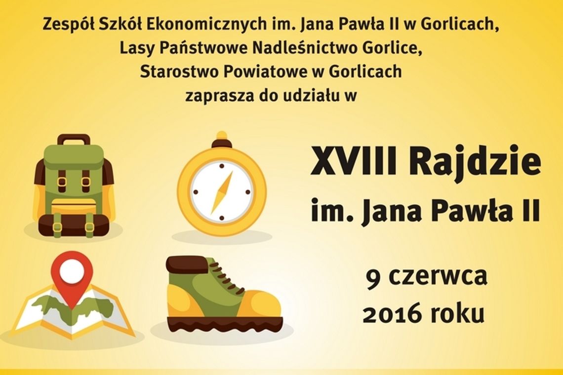 XVIII Rajd im. Jana Pawła II - zaproszenie