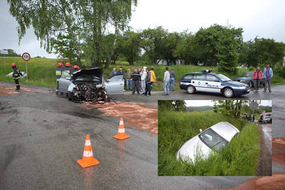 Zderzenie pojazdów w Bystrej na Pasterniku