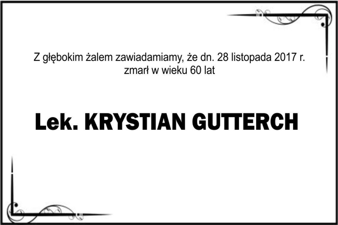 Zmarł śp. Krystian Gutterch, gorlicki chirurg