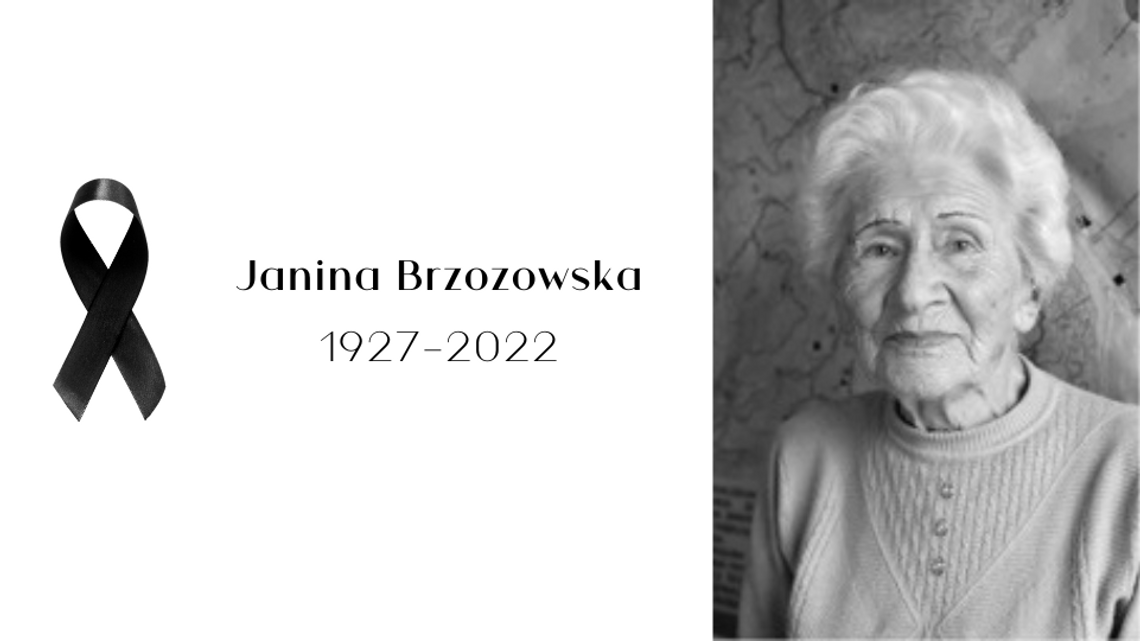Zmarła Janina Brzozowska. Sybiraczka, nauczycielka