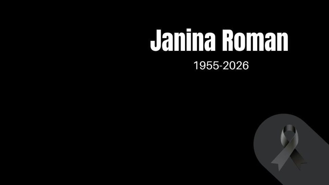Zmarła Janina Roman Zmarła Janina Roman