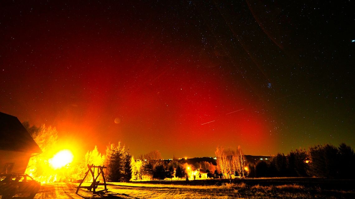 zorza polarna nad powiatem gorlickim