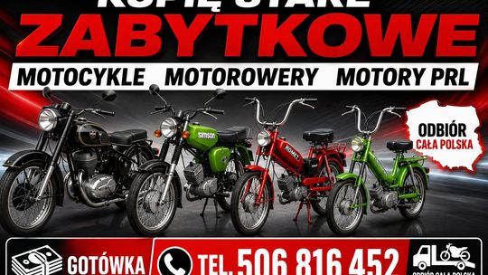 KUPIĘ STARE ZABYTKOWE MOTOCYKLE MOTOROWERY MOTORY PRL! CAŁA POLSKA!