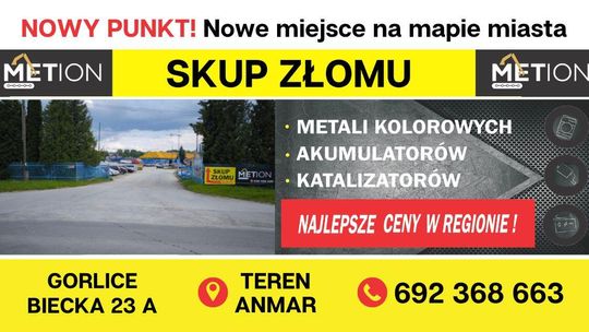 METION - Skup złomu Gorlice - ul. Biecka 23A, Gorlice