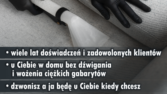Mobilne pranie tapicerki meblowej i samochodowej