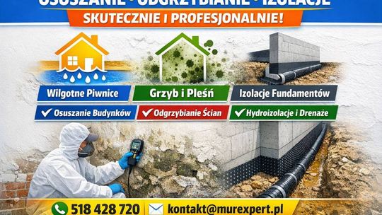 Mokre ściany w domu? Profesjonalne osuszanie, odgrzybianie i izolacje Mokre ściany w domu? Profesjonalne osuszanie, odgrzybianie i izolacje