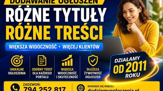 Ogłoszenia na portalach - unikalne teksty, bez kopiuj-wklej