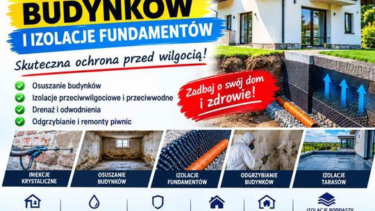 Osuszanie, iniekcja i podcinanie ścian - remonty piwnic