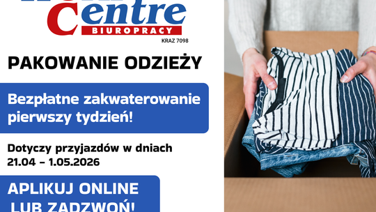 Pakowacz odzieży (k/m) Oferta pracy w Holandii