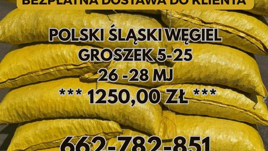 Polski węgiel transport GRATIS ! Gorlice / GROSZEK 5-25, 26-28MJ MAŁOPOLSKA Polski węgiel transport GRATIS ! Gorlice / GROSZEK 5-25, 26-28MJ MAŁOPOLSKA