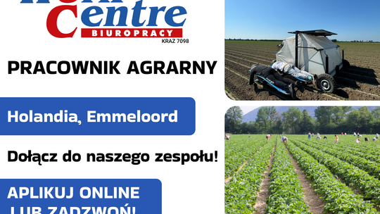 Pracownik agrarny (k/m) Oferta pracy w Holandii