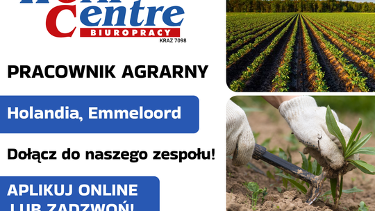 Pracownik agrarny (k/m) Oferta pracy w Holandii