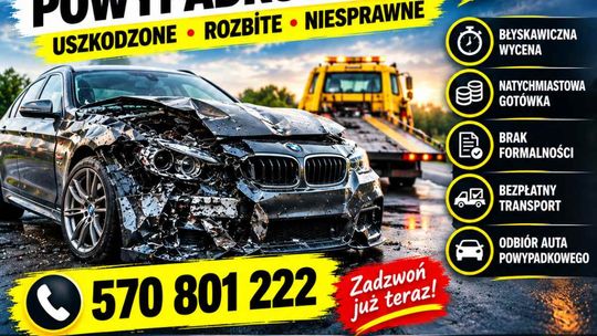 Skup aut powypadkowych - uszkodzone, rozbite, niesprawne/ SZYBKA WYCENA