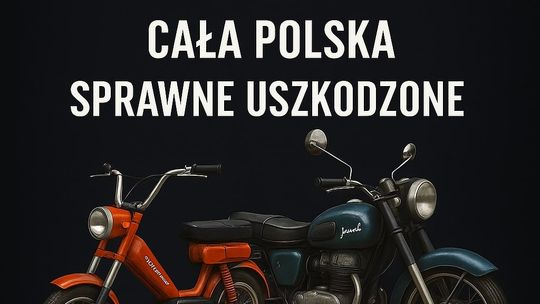 SKUP STARYCH ZABYTKOWYCH MOTOCYKLI MOTOROWERÓW MOTORÓW SAMOCHODÓW PRL