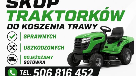 SKUP TRAKTORKÓW DO TRAWY TRAKTORKI OGRODOWE TRAKTOREK