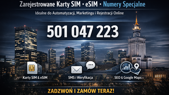 Zarejestrowane karty SIM, eSIM i złote numery Ozimek — gotowe do użycia od razu
