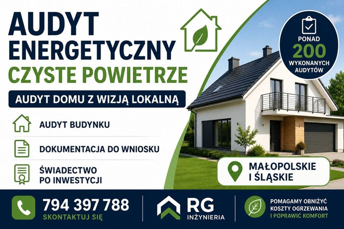 Audyt energetyczny do programu Czyste Powietrze Audyt energetyczny do programu Czyste Powietrze
