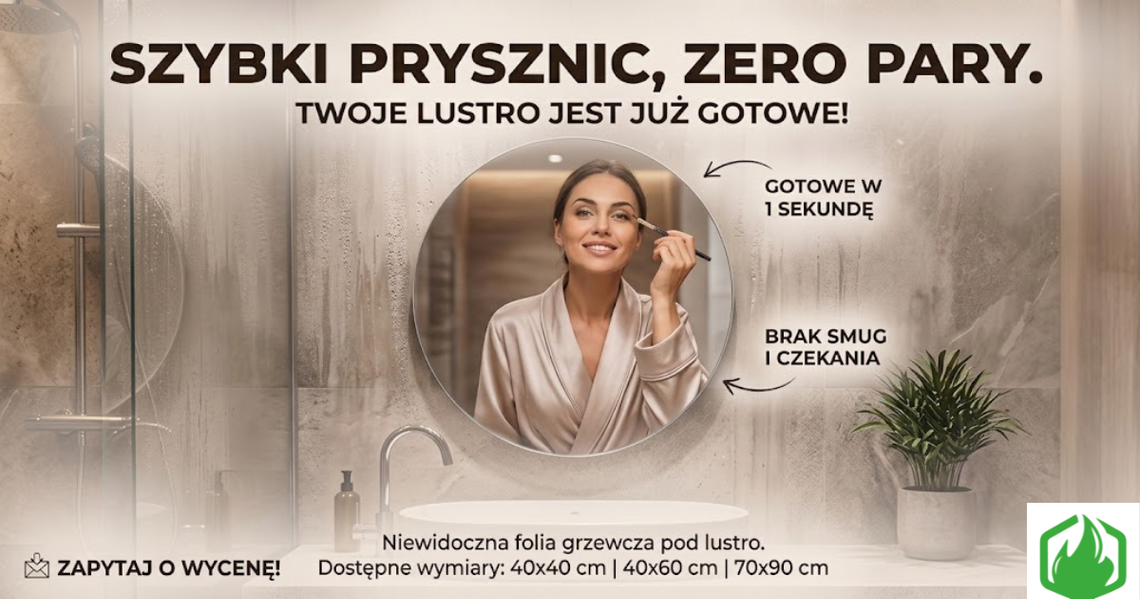 Folia grzewcza pod lustro - Anty-para - Różne wymiary