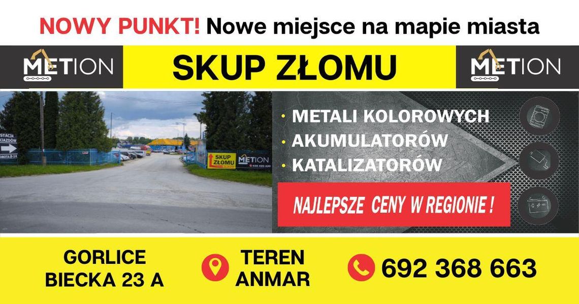 METION - Skup złomu Gorlice - ul. Biecka 23A, Gorlice METION - Skup złomu Gorlice - ul. Biecka 23A, Gorlice