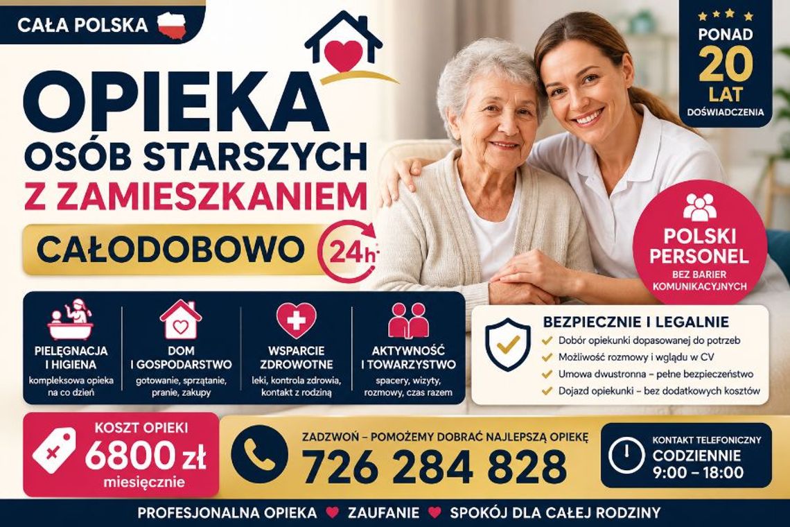 Opieka całodobowa osób starszych z zamieszkaniem Opieka całodobowa osób starszych z zamieszkaniem