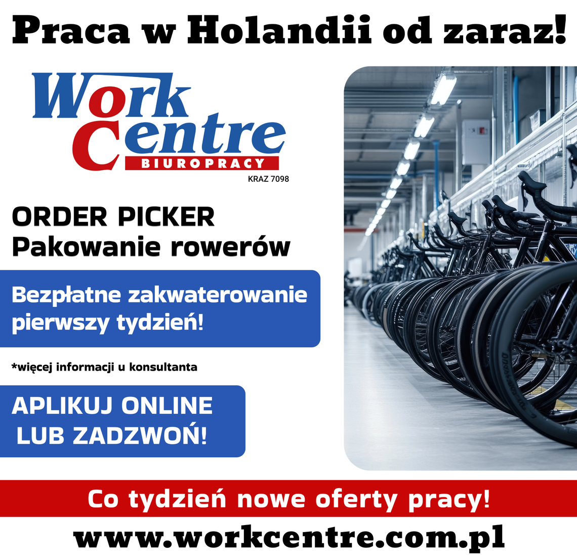 Order picker – pakowanie rowerów (k/m) Oferta pracy w Holandii Order picker – pakowanie rowerów (k/m) Oferta pracy w Holandii