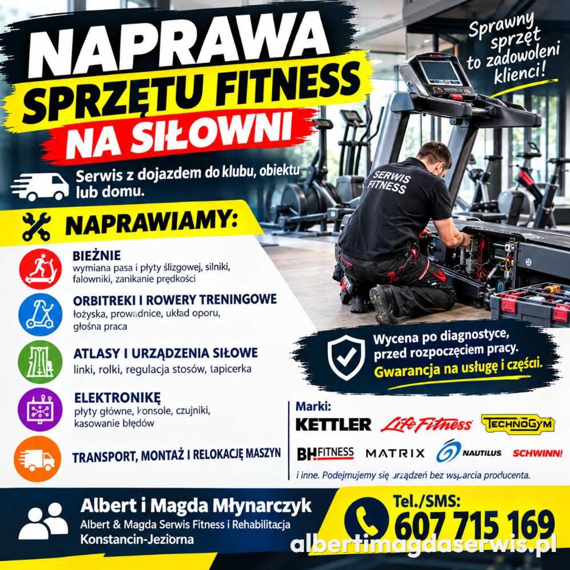 Serwis Siłowni Gorlice Sprzętu Fitness/ Rehabilitacyjnego