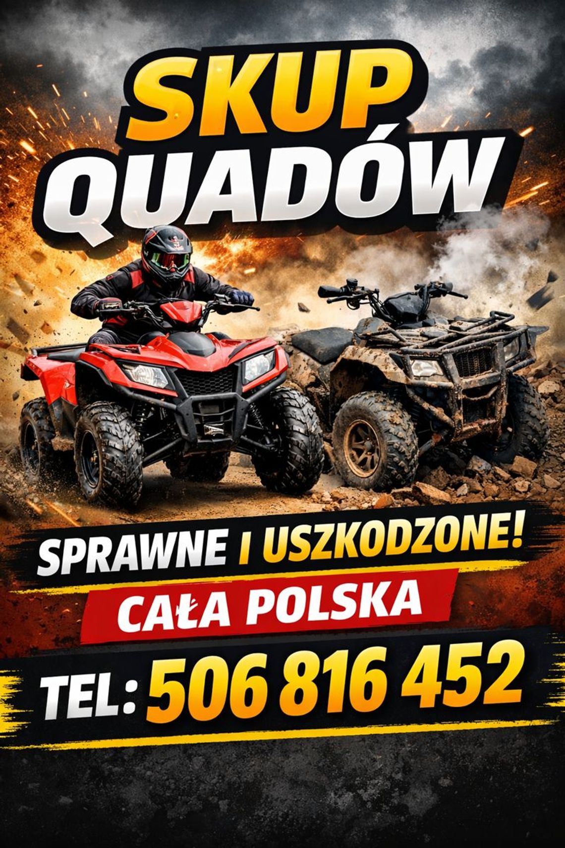 SKUP QUADÓW QUAD QUADY ATV SKUTERÓW WODNYCH ŚNIEŻNYCH