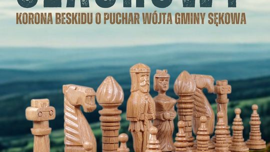 Zdjęcie przedstawia plakat promujący 3. Turniej szachowy o Puchar Wójta Gminy Sękowa