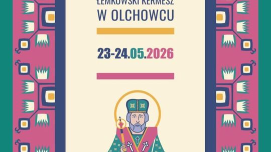 plakat zapowiadający wydarzenie -  36 Łemkowskiego Kermeszu w Olchowcu