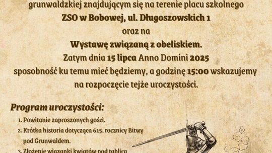 Plakat zapowiadający wydarzenie 615. rocznica Bitwy pod Grunwaldem