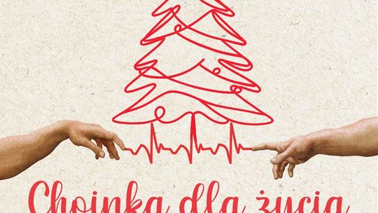 plakat zapowiadający wydarzenie Akcja krwiodawstwa “Choinka dla Życia”