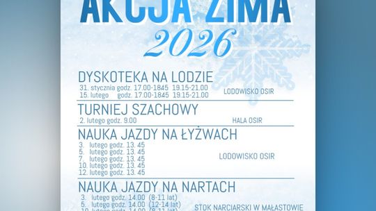Akcja Zima 2026 w Gorlicach | zapowiedzi wydarzeń - halogorlice.info Plakat zapowiadający wydarzenie - Akcja Zima 2026 w Gorlicach