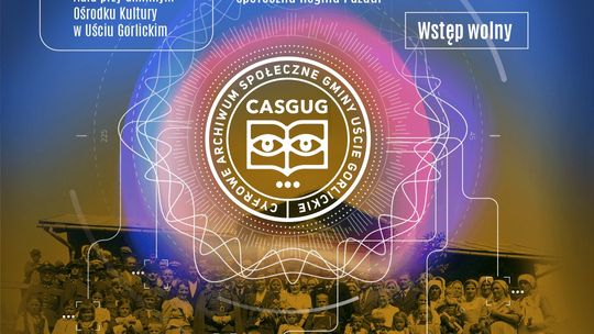 Plakat zapowiadający wydarzenie cyfrowe Społeczne Archiwum Gminy Uście Gorlickie