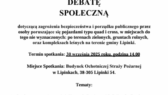 Zdjęcie przedstawia plakat promujący wydarzenie Debata społeczna pt. Porozmawiajmy o bezpieczeństwie – możesz mieć na nie wpływ
