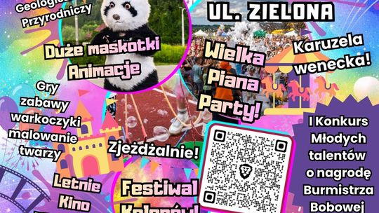 zdjęcie przedstawia plakat promujacy wydarzenie -  Dzień Dziecka i Rodziny w Bobowej