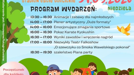 zdjęcie przedstawia plakat promujący wydarzenie - Dzień dziecka w gminie Uście Gorlickie