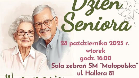 Plakat zapowiadający wydarzenie Dzień Seniora