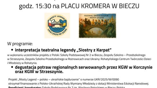 plakat zapowiadający wydarzenie pt. Festiwal dwóch kultur - mosty legend