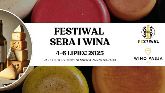 Plakat promujący festiwal sera i wina