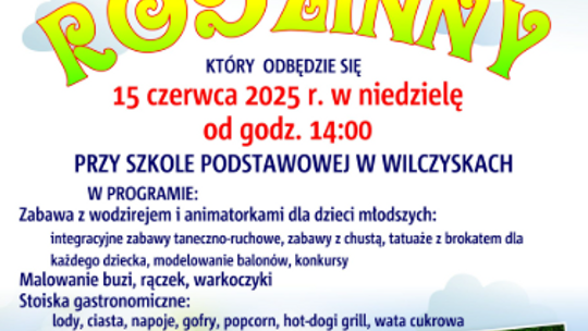 Festyn Rodzinny w Wilczyskach | halogorlice.info Plakat zapowiadający wydarzenie Festyn Rodzinny w Wilczyskach