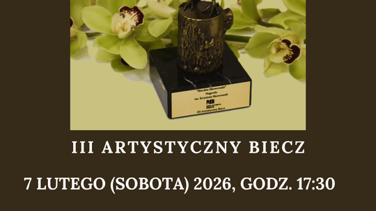 Plakat zapowiadający wydarzenie - Gala Laureatów Przeglądu “III Artystyczny Biecz”