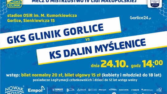 Glinik Gorlice – Dalin Myślenice. Mecz IV ligi małopolskiej | zapowiedzi wydarzeń - halogorlice.info