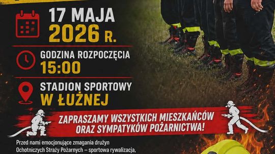 plakat zapowiadający wydarzenie - Gminne Zawody Sportowo-Pożarnicze
