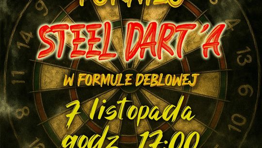 plakat zapowiadający wydarzenie - III charytatywny turniej steel dart'a
