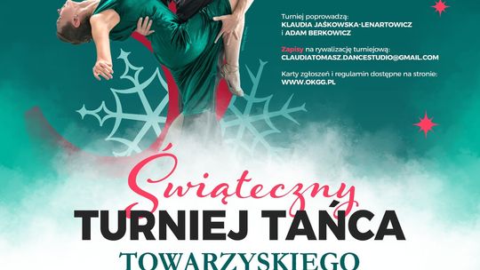 III Świąteczny Turniej Tańca Towarzyskiego o Puchar Kasztelu w Szymbarku | zapowiedzi wydarzeń - halogorlice.info Plakat zapowiadający wydarzenie III Świąteczny Turniej Tańca Towarzyskiego o Puchar Kasztelu w Szymbarku