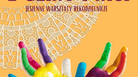 Jesienne warsztaty ceramiki i koronki klockowej | halogorlice.info Zdjęcie przedstawia plakat promujący wydarzenie jesienne warsztaty ceramiki i koronki klockowej